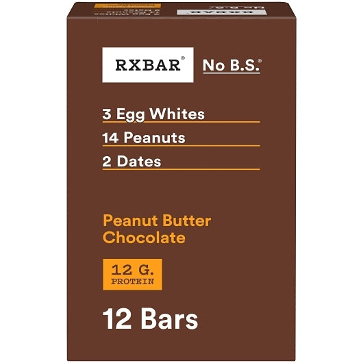 RXBAR PEANUT BUTTER CHOCOLATE PROTEIN BAR, 6 - 12 - 1.8 OZ