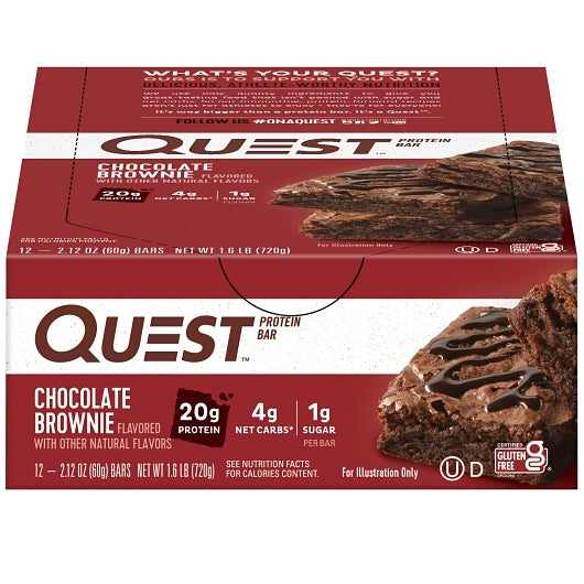 Quest Protein Bar Chocolate Brownie 12/12-2.12oz (60g)