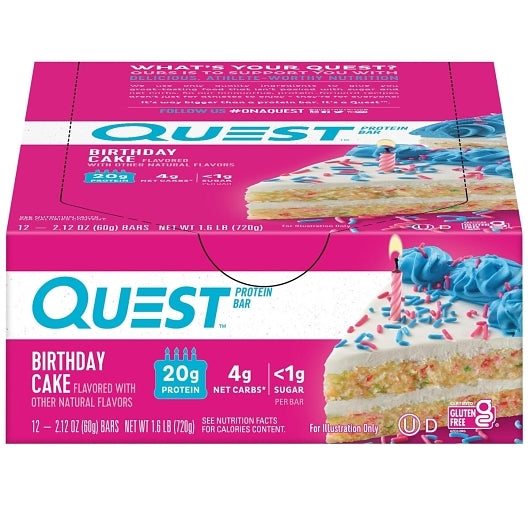 Quest Protein Bar - Birthday Cake 12/12ct (Case)