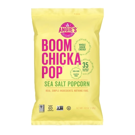 Angie's BOOMCHICKAPOP Sea Salt Popcorn, 4.8 oz. (Pack of 12)