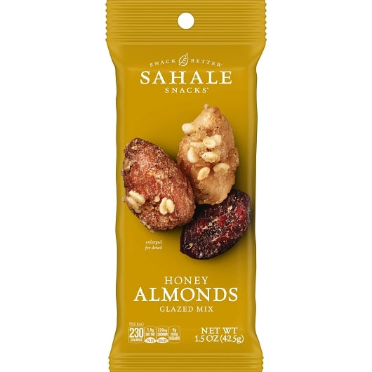 SAHALE GLAZED HONEY ALMONDS MIX, 12 - 9 - 1.5OZ