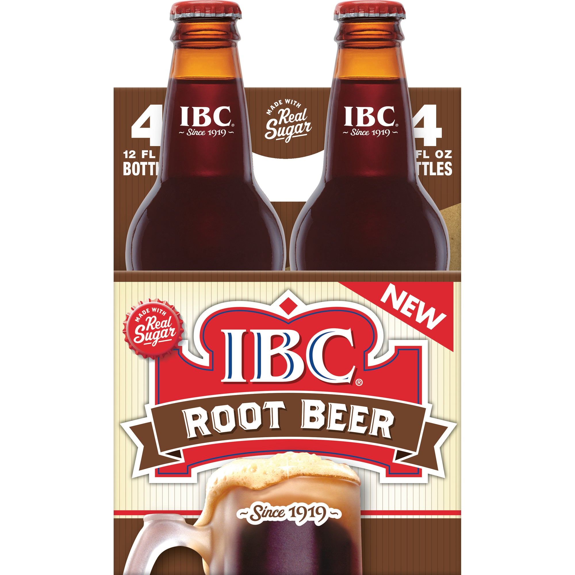 12OZ IBC ROOT BEER SUGR GLS 4PKX6