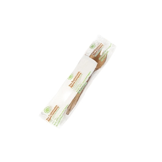 THE SUSTAINABLE AGAVE COMPANY AGAVE BROWN SPORK - INDIVIDUALLY WRAPPED WITH NAPKIN, 1 - 600 PC