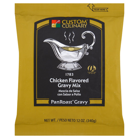 Custom Culinary PanRoast Chicken Flavored Gravy Mix 8 x 12 OZ