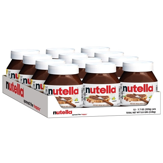 NUTELLA Hazelnut Spread with Cocoa, 7.7 OunceJar - G220x12
