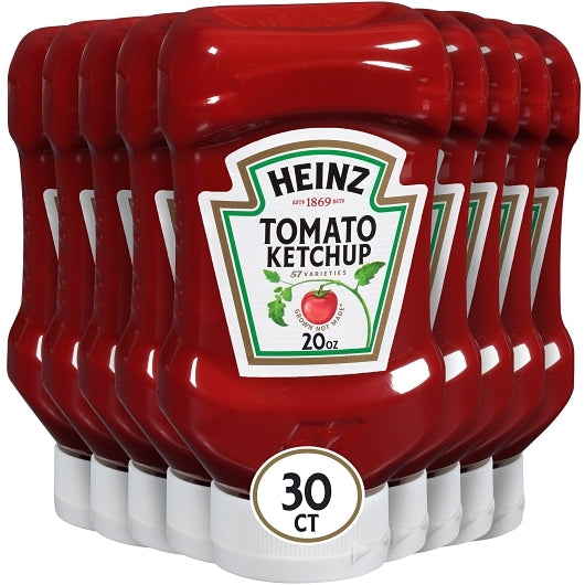 HEINZ UPSIDE DOWN KETCHUP BOTTLE, 30 - 20 OZ