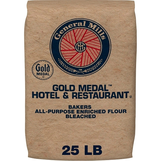 Gold Medal(TM) Hotel & Restaurant Bakers All-Purpose Flour Bleached Enriched Malted 25 lb