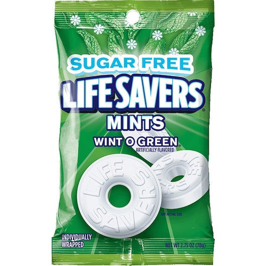 LIFE SAVERS SUGARFREE WINTOGREEN 2.75 OUNCES 12 PER CASE