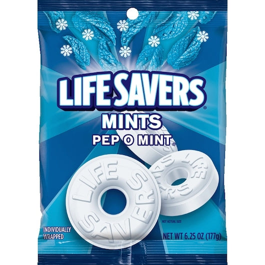 LIFE SAVERS PEPOMINT 6.25OZ PEG 12/CS