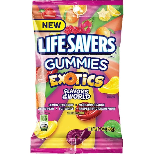 LIFE SAVERS GUMMIES EXOTICS 7OZ 12/CS