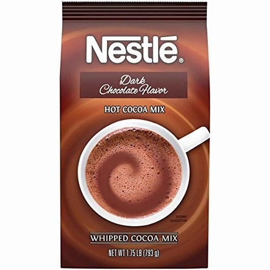 NESTLE Dark Hot Chocolate Mix Bulk Bags 12x1.75lb