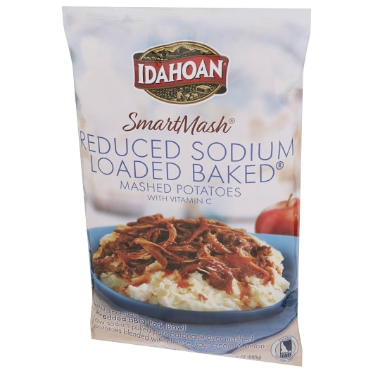 Idahoan(R) SMARTMASH(R) Reduced Sodium LoadedBaked(R) Mashed Potatoes with Vit C, 12/31 o z. pchs