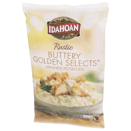 Idahoan(R) RUSTIC Buttery Golden Selects(R) Mashed Potatoes, 8/32.85 oz.  pchs (lumps & peels)