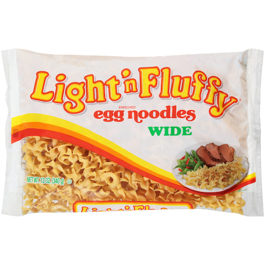 LIGHT N FLUFFY 12 OZ WIDE EGG NOODLE PASTA-CASE OF 12