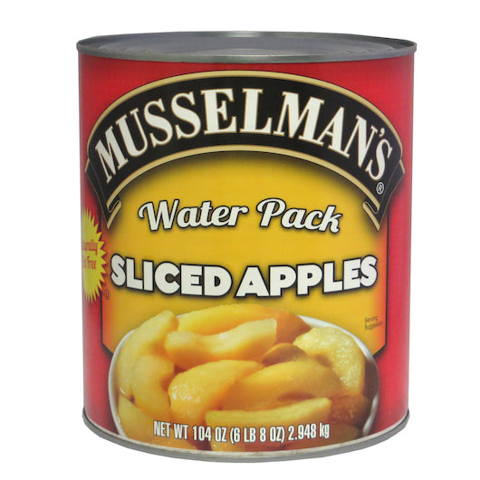 MUSSELMAN'S Sliced Apples - Water Pack - 6/104 Oz