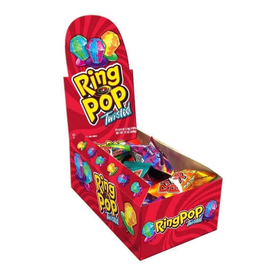 The Bazooka Company Twisted Ring Pop 24/24 CT