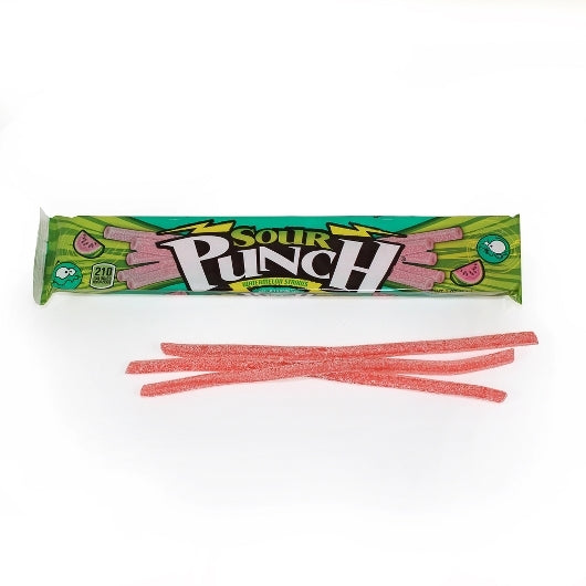 Sour Punch Straws Watermelon Case/Caddy/Tray 12/24/2oz