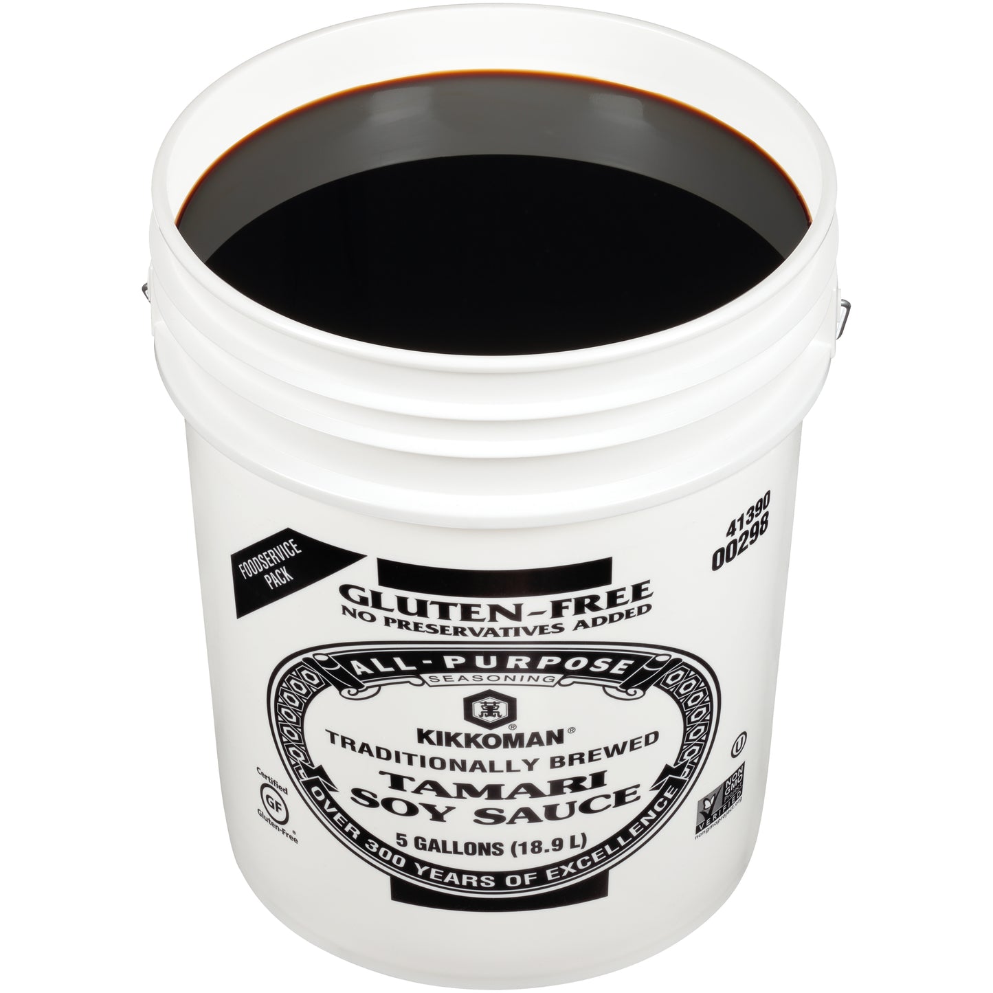 KIKKOMAN GLUTEN-FREE NON GMO NO PRESERVATIVESADDED TAMARI SOY SAUCE 5 GAL PAIL