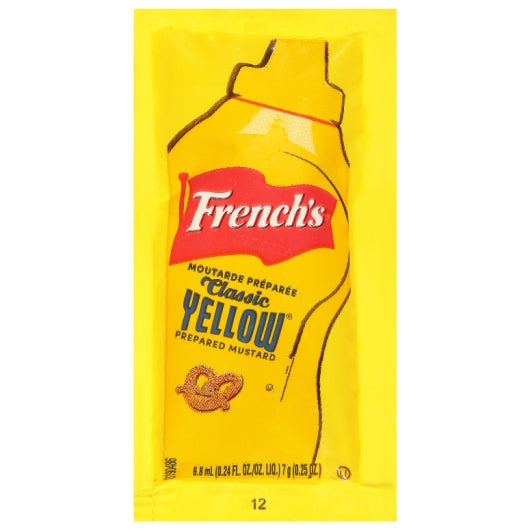 FRENCH'S YELLOW MUSTARD SINGLE SERVE, 500 - 7GR