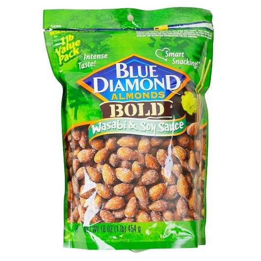 Blue Diamond Bold Wasabi & Soy Sauce 16oz Almonds