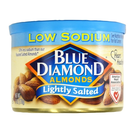 Blue Diamond Roasted Salted Low Sodium 6oz Almonds (Case of 12)