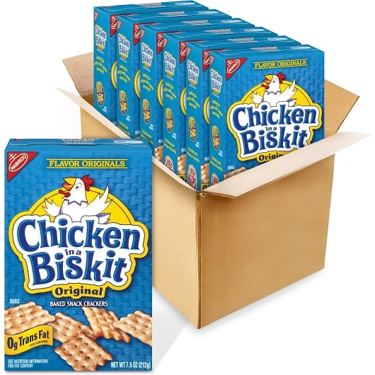NABISCO CHICKEN IN A BISKIT ORIGINAL CRACKERS7.5 OZ x 6