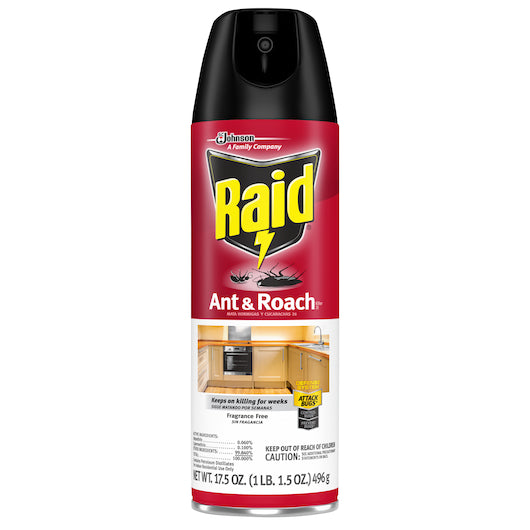 RAID ANT&ROACH AEROSOL FRAGRANCE FREE, 12 - 17.5 OZ