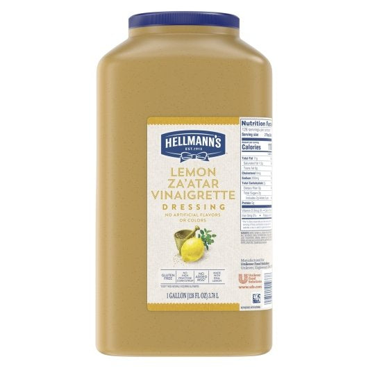Hellmann's Classics Salad Dressing Jug Lemon Zaatar 1 gallon, Pack of 4