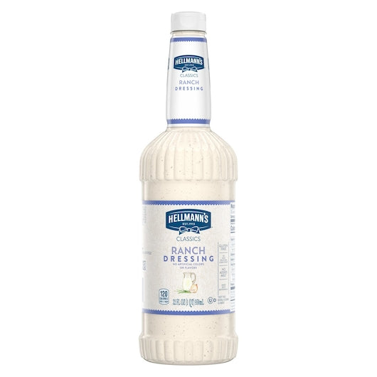 Hellmann's Classics Salad Dressing Salad Bar Bottles Ranch 32 oz, Pack of 6