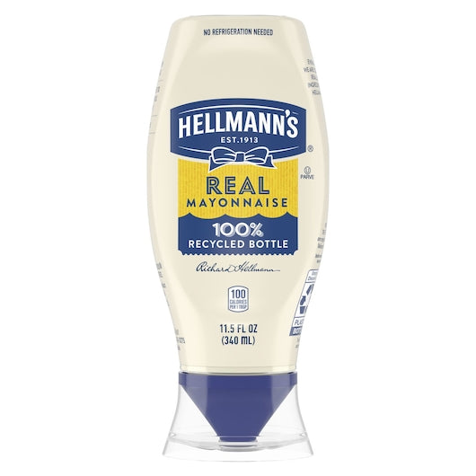 Hellmann's MAYONNAISE Real Mayonnaise-SqueezeBottleMade with 100% Cage Free Eggs 12 11.5  FO
