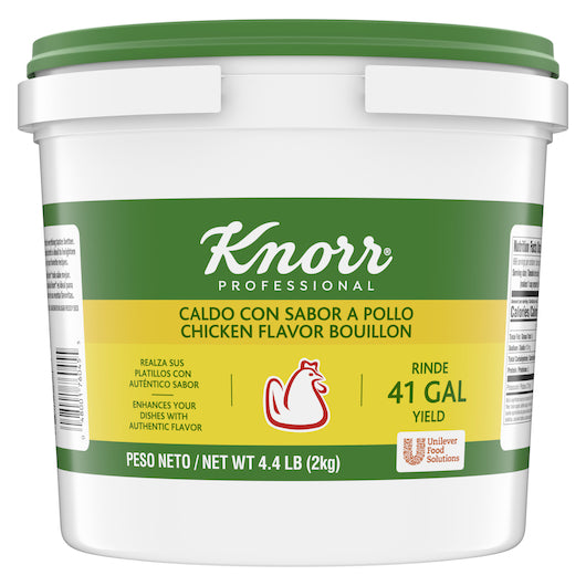 Knorr Caldo de Pollo Bouillon Granule Tub Chicken 4.4 Lbs, Pack of 4