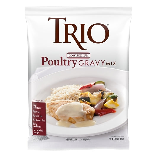 Trio Low Sodium Poultry Gravy Mix Made with Chicken 8 x 22.6 ounces