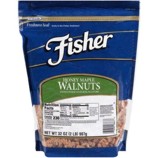 3 PACK OF 2 POUND FISHER HONEY MAPLE WALNUT HALVES AND PIECES