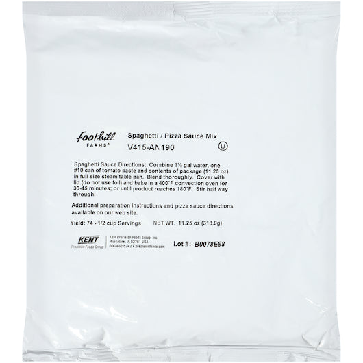 Foothill Farms Spaghetti/Pizza Sauce Mix - 6/11.25 oz