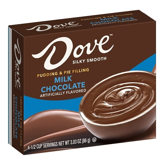 DOVE MILK CHOCOLATE FLAVORED INSTANT PUDDING MIX, 12 - 3.03 OZ