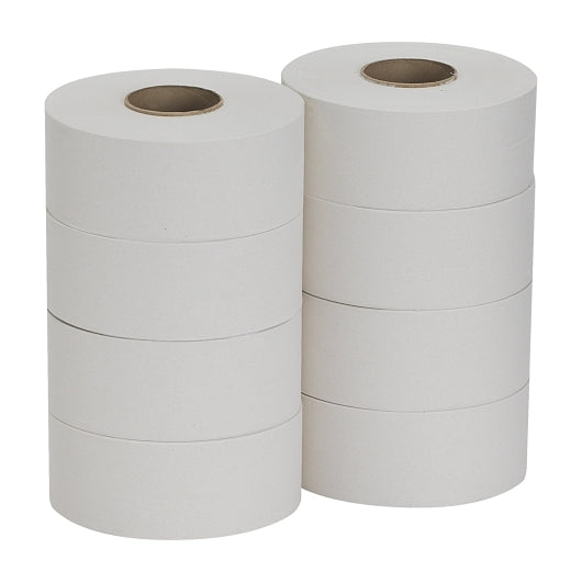 PACIFIC BLUE BASIC(R) JUMBO JR. 1-PLY HIGH-CAPACITY TOILET PAPER, WHITE, 8 ROLLS PER CASE