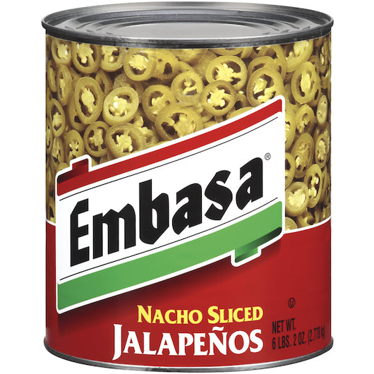 EMBASA Nacho Sliced Jalapenos 6-Pack, 36.75 LB, [Alternate ID 07864]