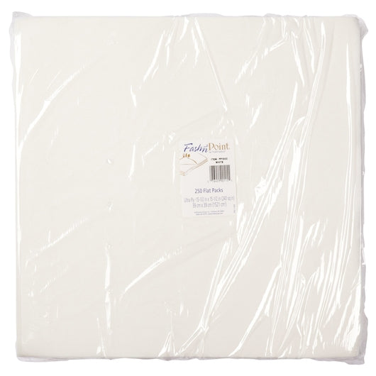 NAPKIN, FLAT PACK WHITE 15.5X15.5 FASHNPOINT(R) ULTRA PLY COLOR IN DEPTH