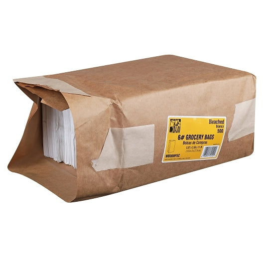 AJM 6# BLEACHED BAG, 1 - 500 CNT