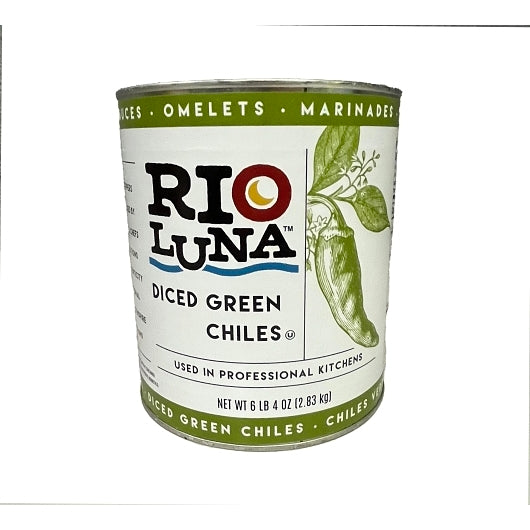 RIO LUNA DICED GREEN CHILES, 6 - 100 OZ