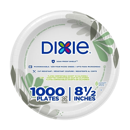 DIXIE(R) 8 1/2? MEDIUM-WEIGHT PAPER PLATES B GP PRO (GEORGIA-PACIFIC), PATHWAYS(R), 1000- COUNT CASE