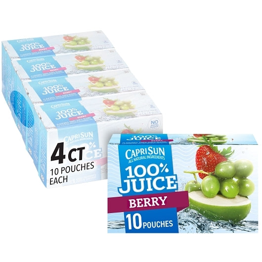 CAPRI SUN 100% JUICE READY TO DRINK BERRY JUICE, 40 - 6 FO
