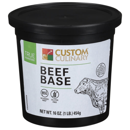 Custom Culinary True Foundations Beef Base Clean Label Gluten Free No MSG Added 6 x 1 LB
