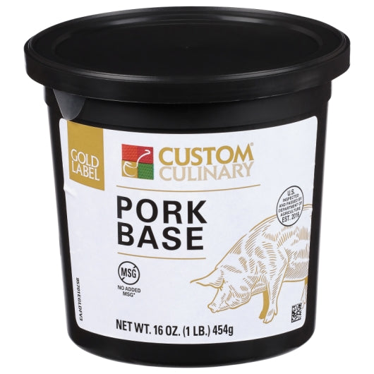 Custom Culinary Gold Label Pork Base No MSG Added 6 x 1 LB