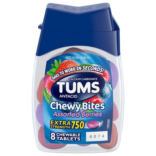 TUMS CHEWY BITES MIXED BERRY, 8 - 9 - 8 EA