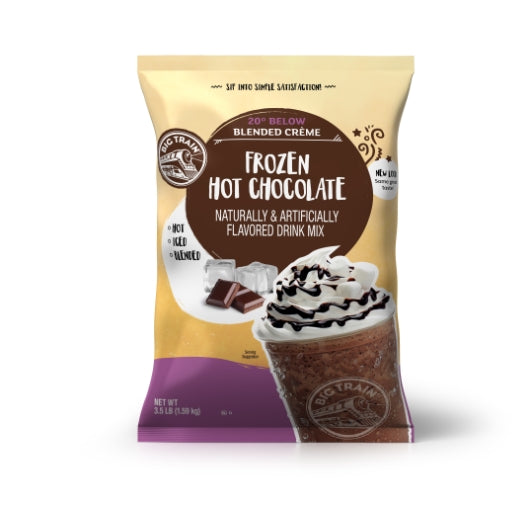 BIG TRAIN 20 DEGREES BELOW FROZEN HOT CHOCOLATE DRINK MIX, 5 - 3.5 LB
