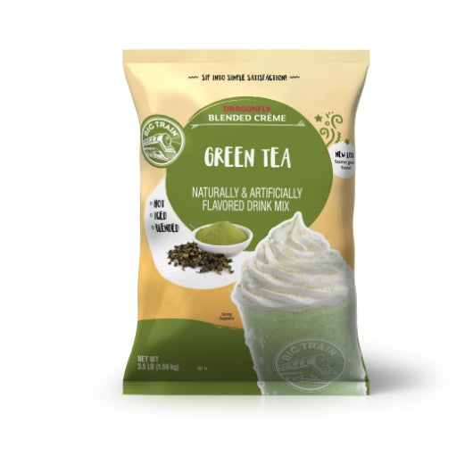 BIG TRAIN DRAGONFLY GREEN TEA BLENDED CREME DRINK MIX, 5 - 3.5 LB
