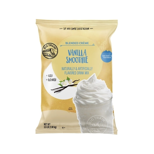 BIG TRAIN VANILLA SMOOTHIE BLENDED CREME DRINK MIX, 5 - 3.5 LB