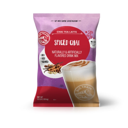 BIG TRAIN SPICED CHAI TEA LATTE MIX, 4 - 3.5 LB