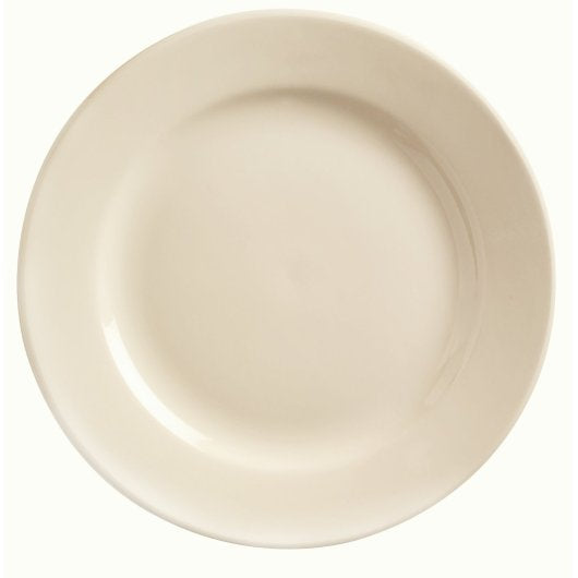WORLD TABLEWARE INC. PRINCESS WHITE ROLLED EDGE CREAM WHITE MEDIUM RIM PLATE 10.5?, 1 - 1 EA